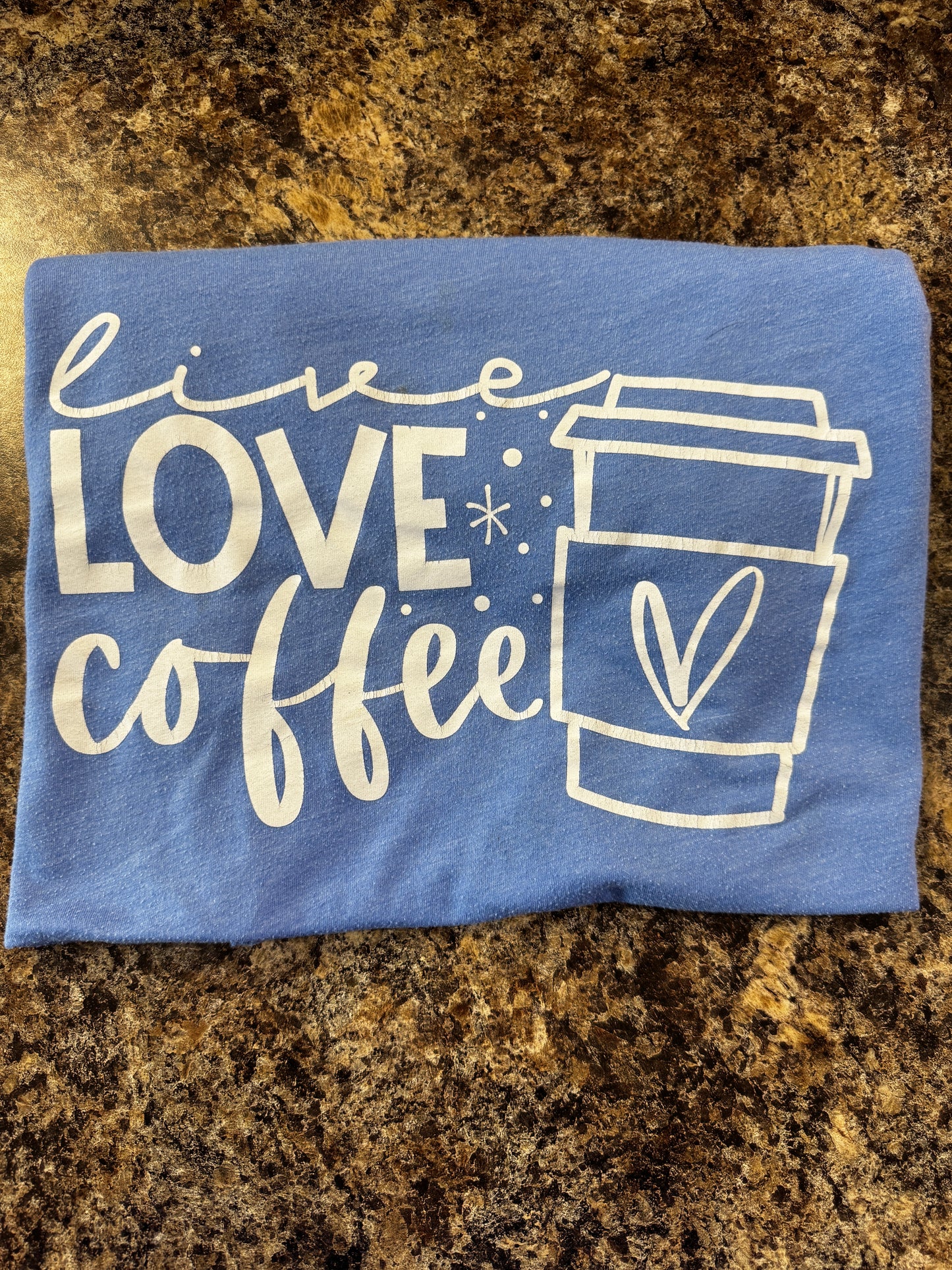 Graphic Tshirts - Live, Love, Coffee (imperfect)