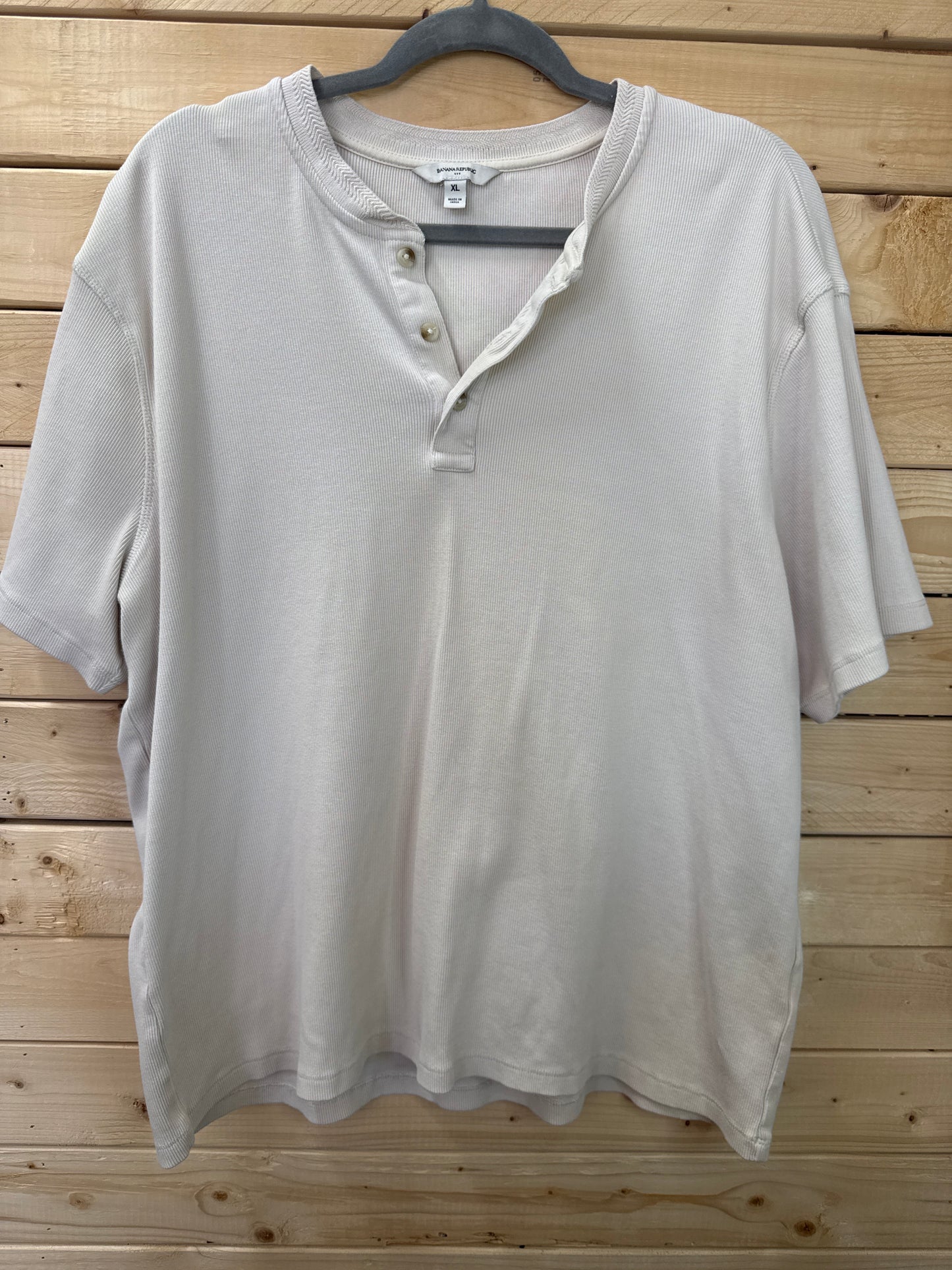 Blouse - Banana Republic Ribbed Henley XL
